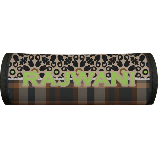 Moroccan Mosaic & Plaid Luggage Handle Wrap