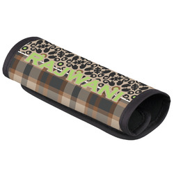 Moroccan Mosaic & Plaid Luggage Handle Cover (Personalized)