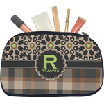 Moroccan Mosaic & Plaid Makeup / Cosmetic Bag - Medium (Personalized)