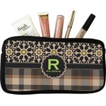 Moroccan Mosaic & Plaid Makeup / Cosmetic Bag (Personalized)