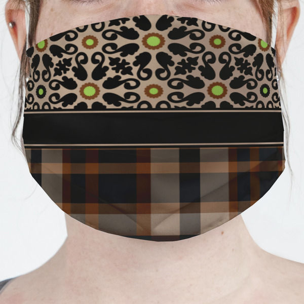 Custom Moroccan Mosaic & Plaid Face Mask Cover
