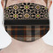 Moroccan Mosaic & Plaid Mask - Pleated (new) Front View on Girl