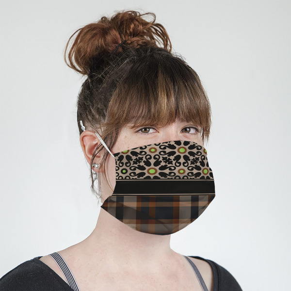 Moroccan Mosaic & Plaid Mask - Quarter View on Girl