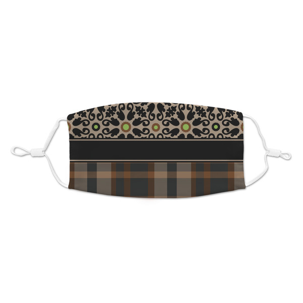 Custom Moroccan Mosaic & Plaid Kid's Cloth Face Mask
