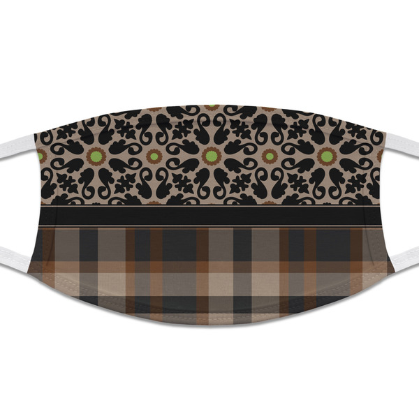 Custom Moroccan Mosaic & Plaid Cloth Face Mask (T-Shirt Fabric)