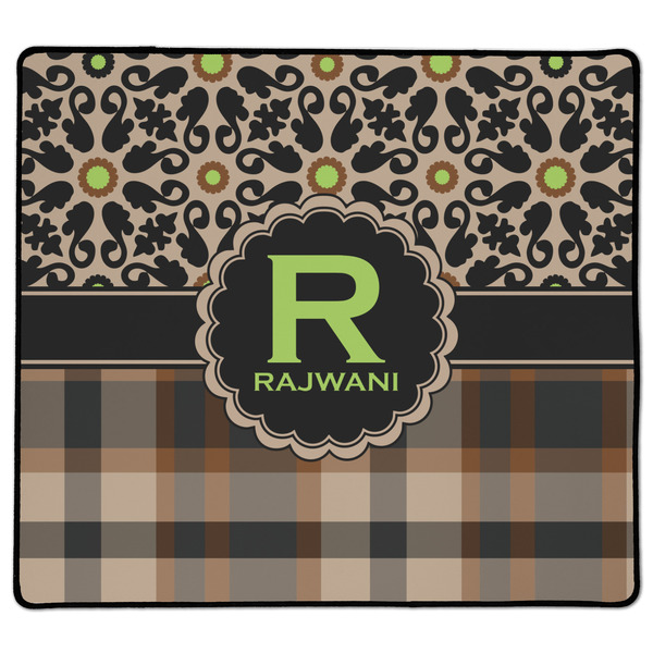 Custom Moroccan Mosaic & Plaid XL Gaming Mouse Pad - 18" x 16" (Personalized)
