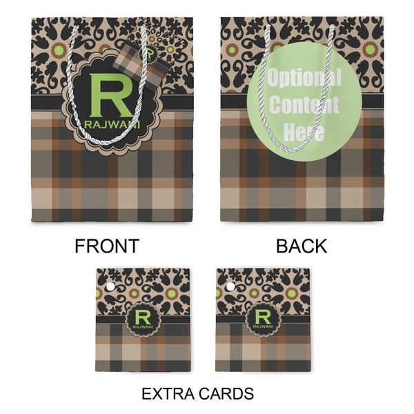 Moroccan Mosaic & Plaid Medium Gift Bag - Approval