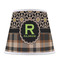 Moroccan Mosaic & Plaid Poly Film Empire Lampshade - Front View