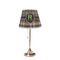 Moroccan Mosaic & Plaid Poly Film Empire Lampshade - On Stand