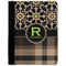Moroccan Mosaic & Plaid Notebook Padfolio w/ Name and Initial