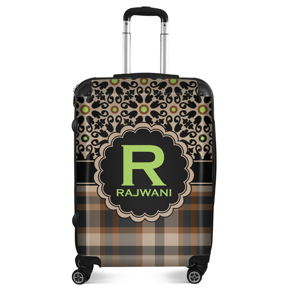 Custom Moroccan Mosaic & Plaid Suitcase - 24" Medium - Checked (Personalized)