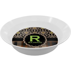 Moroccan Mosaic & Plaid Melamine Bowl - 12 oz (Personalized)