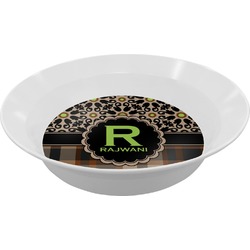 Moroccan Mosaic & Plaid Melamine Bowl (Personalized)