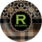 Moroccan Mosaic & Plaid Melamine Plate (Personalized)