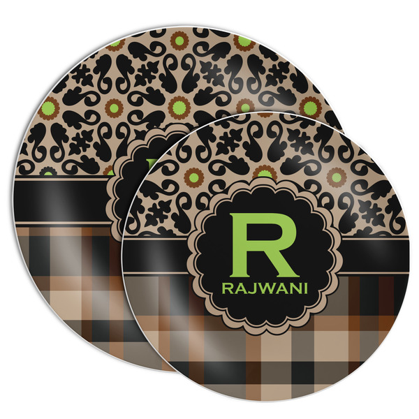 Moroccan Mosaic & Plaid Melamine Plates - PARENT/MAIN