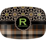 Moroccan Mosaic & Plaid Melamine Platter (Personalized)