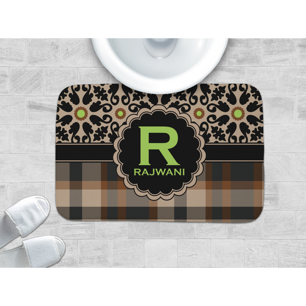 Moroccan Mosaic & Plaid Memory Foam Bath Mat - LIFESTYLE 34x21