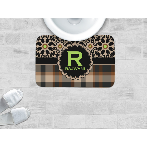 Moroccan Mosaic & Plaid Memory Foam Bath Mat - LIFESTYLE