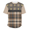 Moroccan Mosaic & Plaid Men's Crew T-Shirt - Large