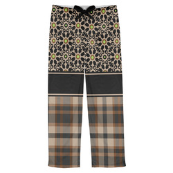 Moroccan Mosaic & Plaid Mens Pajama Pants