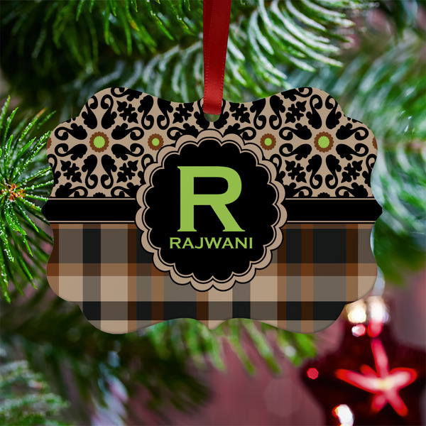 Moroccan Mosaic & Plaid Metal Benilux Ornament - Lifestyle