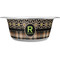 Moroccan Mosaic & Plaid Stainless Steel Dog Bowl - Large (Personalized)