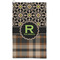Moroccan Mosaic & Plaid Microfiber Golf Towel - Large (Personalized)