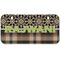 Moroccan Mosaic & Plaid Mini Bicycle License Plate - Two Holes
