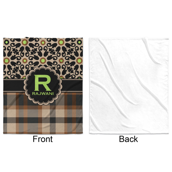 Moroccan Mosaic & Plaid Minky Blanket - 50"x60" - Single Sided - Front & Back