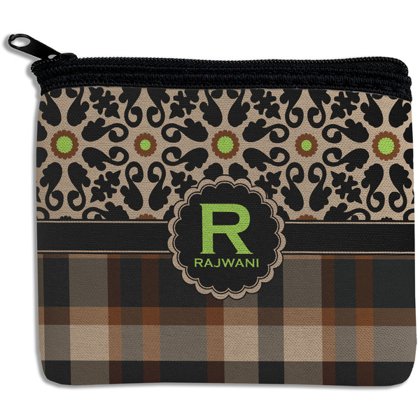 Custom Moroccan Mosaic & Plaid Rectangular Coin Purse (Personalized)