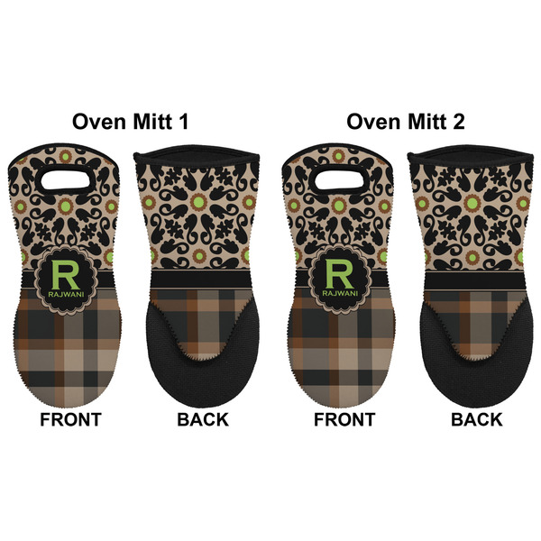 Moroccan Mosaic & Plaid Neoprene Oven Mitt - Set of 2 - Approval