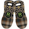 Moroccan Mosaic & Plaid Neoprene Oven Mitts - Set of 2 w/ Name and Initial