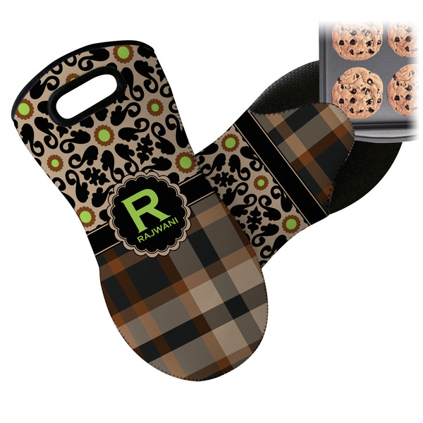 Moroccan Mosaic & Plaid Neoprene Oven Mitt