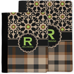 Moroccan Mosaic & Plaid Notebook Padfolio w/ Name and Initial