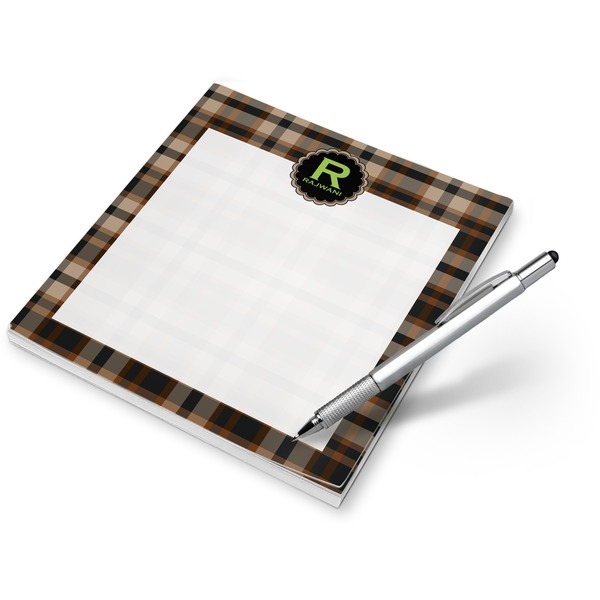 Custom Moroccan Mosaic & Plaid Notepad (Personalized)