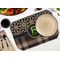 Moroccan Mosaic & Plaid Octagon Placemat - Single front (LIFESTYLE) Flatlay