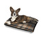 Moroccan Mosaic & Plaid Outdoor Dog Beds - Medium - IN CONTEXT