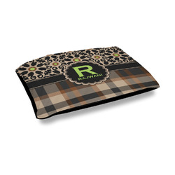 Moroccan Mosaic & Plaid Outdoor Dog Bed - Medium (Personalized)