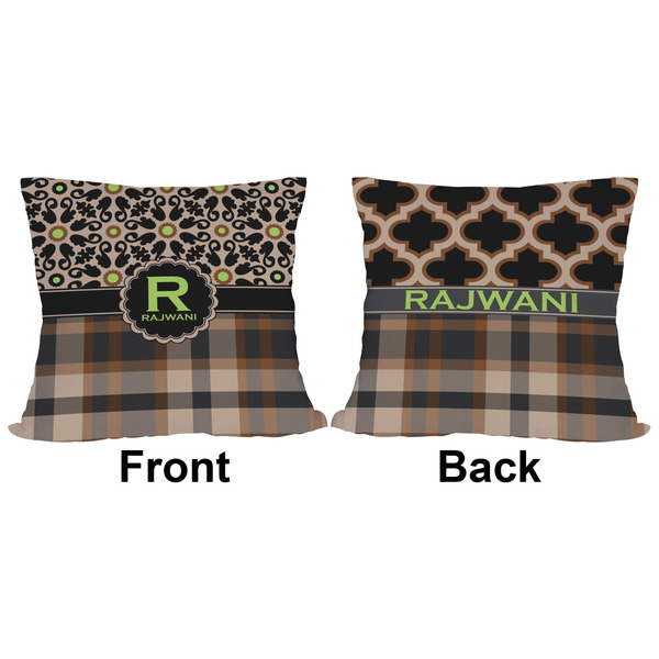 Moroccan Mosaic & Plaid Outdoor Pillow - 16x16