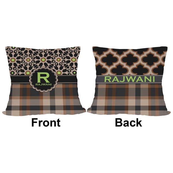 Moroccan Mosaic & Plaid Outdoor Pillow - 18x18