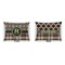 Moroccan Mosaic & Plaid  Outdoor Rectangular Throw Pillow (Front and Back)