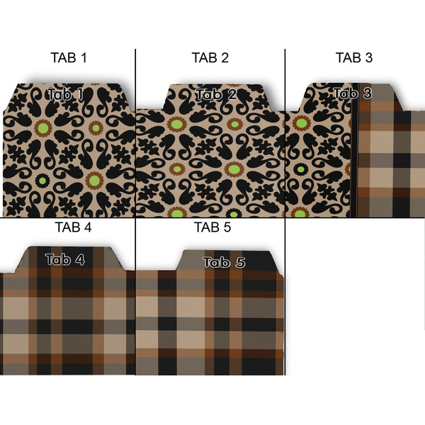 Moroccan Mosaic & Plaid Page Dividers - Set of 5 - Approval