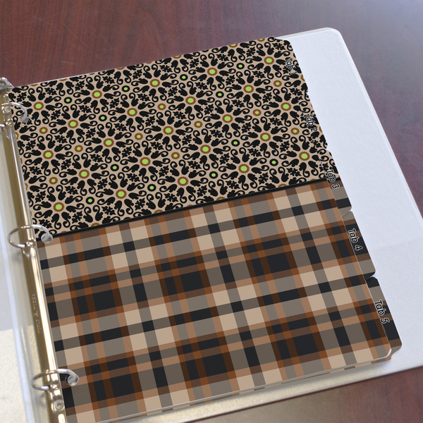 Moroccan Mosaic & Plaid Page Dividers - Set of 5 - In Context