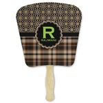 Moroccan Mosaic & Plaid Paper Fan (Personalized)