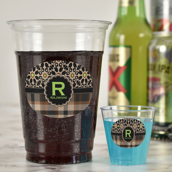 Moroccan Mosaic & Plaid Party Cups - 16oz - In Context