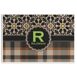 Moroccan Mosaic & Plaid Disposable Paper Placemats (Personalized)