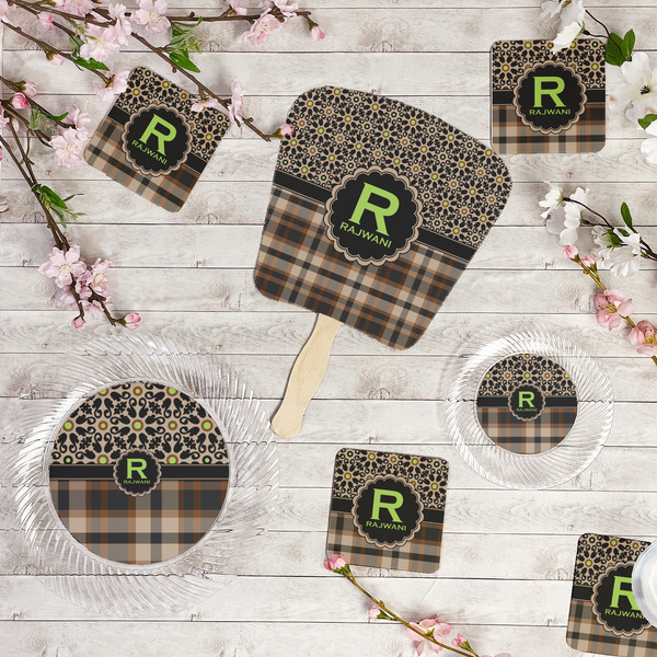 Moroccan Mosaic & Plaid Party Supplies Combination Image - All items - Plates, Coasters, Fans