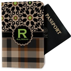 Moroccan Mosaic & Plaid Passport Holder - Fabric (Personalized)