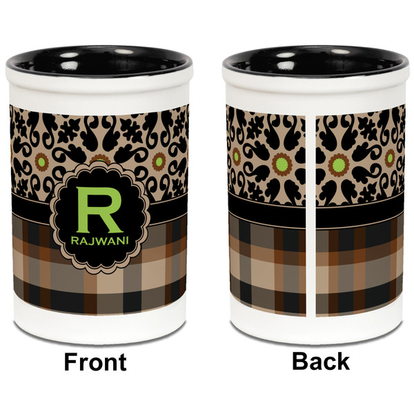 Moroccan Mosaic & Plaid Pencil Holder - Black - approval