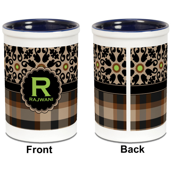 Moroccan Mosaic & Plaid Pencil Holder - Blue - approval